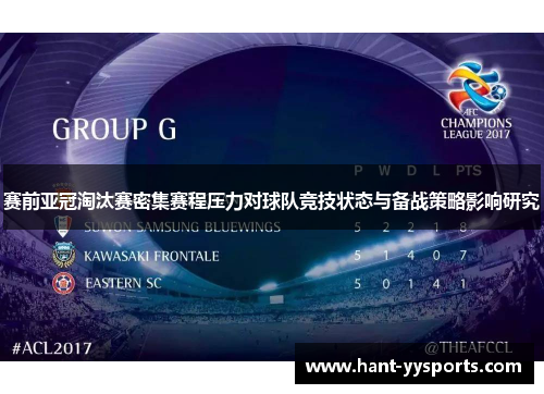 赛前亚冠淘汰赛密集赛程压力对球队竞技状态与备战策略影响研究